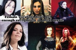 the-unpopular-opinions:  The singers are Amy Lee, Cristina Scabbia,
