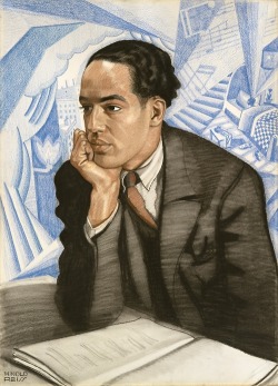 itsgottabedrowned:  Langston Hughes by Winold Reiss 