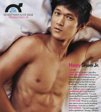 Harry Shum Jr in Sexiest Man Alive 2011. I won’t disagree! =)