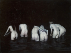 tinei:  Dark water. 2012. 150 x 200 cm. Oil on canvas 
