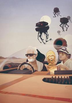 evenrobotsneedhugs:  We can’t stop here. This is DROID country!