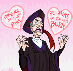 soltian:   brokenviolins:   GUYS.  GUYS.  I MADE FROLLO VALENTINE’S