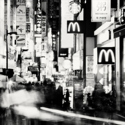 black-and-white:  Seoul Korea Myeongdong Neons | by angelreich