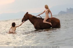 nakedgirlswithhorses:  Dariya A & Lera B in “Tramonti”