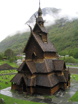  medieval:  The Borgund Stave Church, Norway. Built between 1180