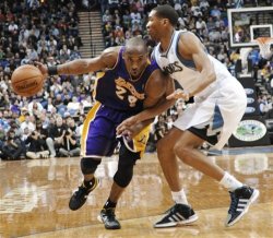  kobe vs the t-wolves purple and gold
