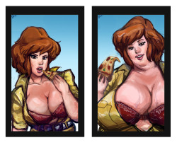 theamericandream1:  My series of Plump April O’Neil &lt;3 