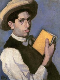 peira:  Róbert Berény:  Self Portrait with Straw Hat (1906)