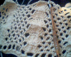 geekygears:  Cripes, this lace. I feel like I’m crocheting