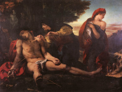  Eugène Delacroix - Der heilige Sebastian, dem die frommen Frauen