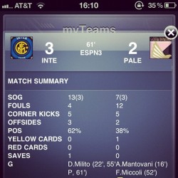 Goal #3 for Milito! (Taken with instagram)