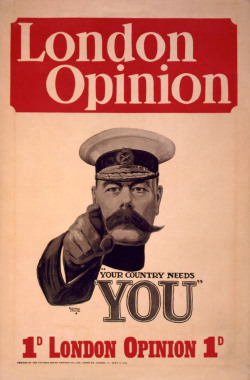 Your Country Needs You poster by Alfred Leete, 1914 via: LOC