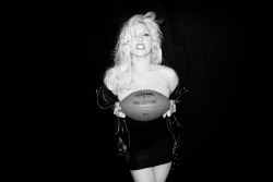 terrysdiary:  Lady Gaga holding a football… Go Giants! 