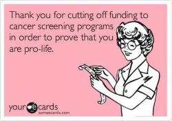 Breast cancer has tremendously affected both my immediate and extended families, as well as those of countless friends and colleagues.  Susan G. Komen Foundation, not only will I sadly no longer be able to financially back your organization as I have