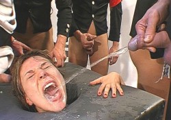 brutal-beast:  Pissing in action!  Bondage and fetish images