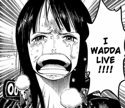 brokusatsu:  Nico Robin crying in 3 different mediums 