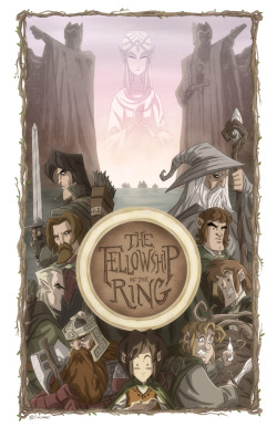 unknownskywalker:  The Fellowship of the Ring by Otis Frampton