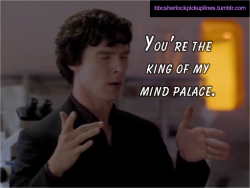 &ldquo;You&rsquo;re the king of my mind palace.&rdquo; Submitted by tophatsandfedoras.