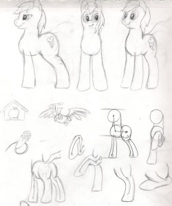 Drew these way back when I was trying to figure ponies out Might