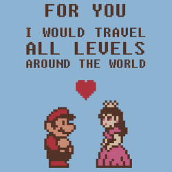 nerdpride:  Mario and Peach Valentine’s Day by Fanisetot-shirt