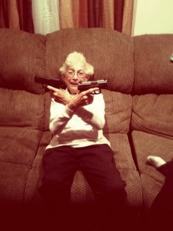 jrudyvividpicture:  Granny Thugging lol! #TeamTrill 