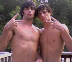 jockjizz:  “Fag…this is me and my bud: the 2 college guys