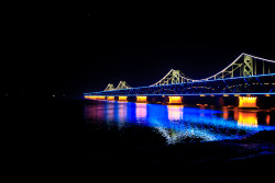 siaodynasty:  The Sino-Korean Friendship bridge connecting Dandong,