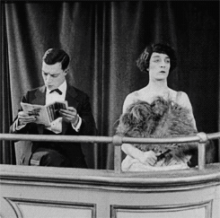 bustrkeatn:  59/100 favorite Buster Keaton gifs.  Buster in drag.