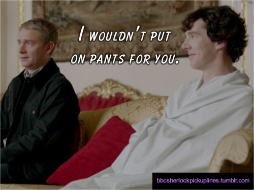 “I wouldn’t put on pants for you.” Submitted by britishrandominsanity.