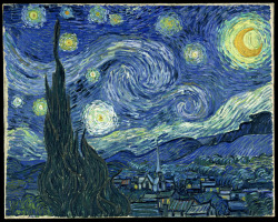 nothingeverlost:  Starry Night by Vincent VanGogh (above) and