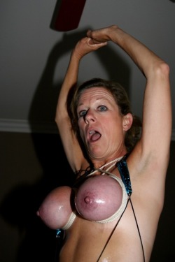 need2be-there:  milf2 submitted: tied tits  oh, yes, look at
