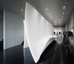 archaesthetic:   Neil Barrett flagship store by   Zaha  Hadid