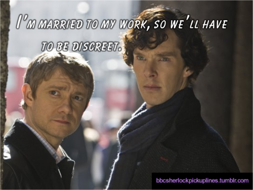 The top 10 posts of all time (based on number of notes). Happy Valentine’s Day, Tumblr! <3 ~ With love, from BBC Sherlock Pick-Up Lines