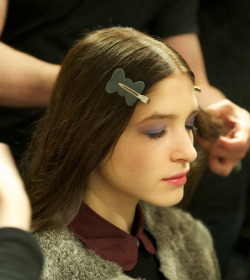 backstage at Jill Stuart, Fall 2012