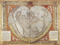  French cartographer Oronce Fine is best known for his cordiform,