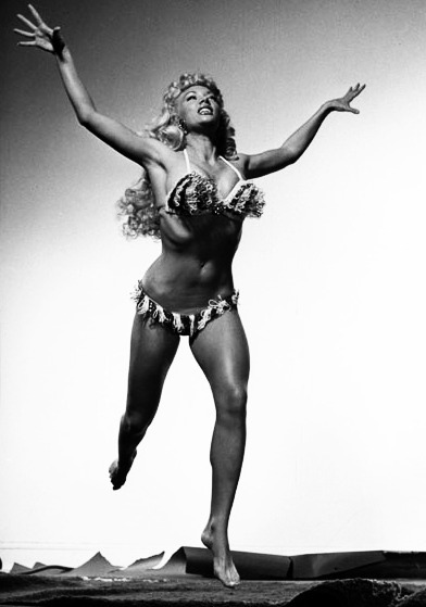1950sunlimited:  Lilly Christine A “jump photo” taken by Phillip Halsman (1953) 