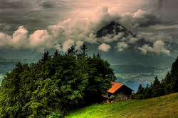 bluepueblo:  Mountain Storm, Merligen, Switzerland photo via