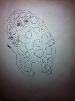 The Monster with 55 Eyes, created and drawn by my 4-year old