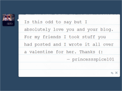 YAY, my first fanmail! :D Apparently you can’t reply to