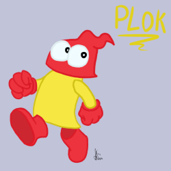Continuing my video game character drawing escapade is Plok!
