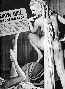 Dardy Orlando Listed here, as an unmarried 24-year old dancer in Harold Minsky&rsquo;s &ldquo;FOLLIES&rdquo; in Miami.. Dardy would eventually wed Harold Minsky, and retire from Burlesque entirely.. Oh yeah, she&rsquo;s also the younger sister of Lili