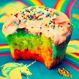 ftmfeminist:  ktc10:  yum.  That shit is hard to make. I tried—rather unsuccessfully. Boyfriend, on other hand, is a much better queer than me and made these perfect rainbow stripes in cupcakes.   I NEED ALL OF THESE ON MY BIRTHDAY. Didn’t I