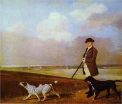 Sir John Nelthorpe, 6th Baronet out Shooting with his Dogs in