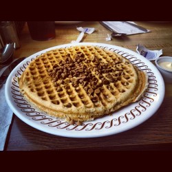 peanut butter waffle. Le yum (Taken with instagram)