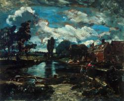 thorsteinulf:  John Constable - Flatford Mill from a Lock on