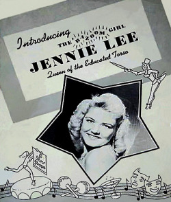 Jennie Lee   (aka. Virginia Lee Hicks) An early promo press