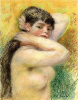 Pierre-Auguste Renoir, Nude Arranging Her Hair, 1885