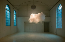  Berndnaut Smilde created a cloud in  a room which was visible