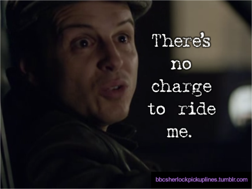 “There’s no charge to ride me.” Based on a suggestion by tophatsandfedoras, who wanted cab-driving Moriarty.