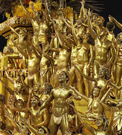 Golden Nudes : Vila Isabel samba school float